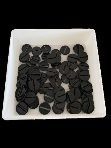 25mm round slotted bases - slotted,