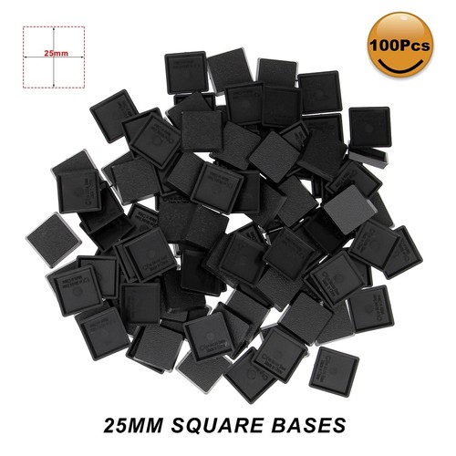 100pcs 25mm square - model, bases