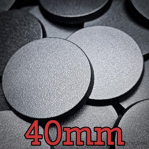 40mm round abs plastic - plastic, bases