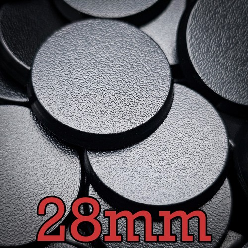 28mm round abs plastic bases - plastic,