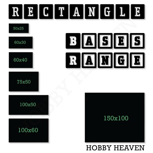 Wargaming rectangle bases - bases, full