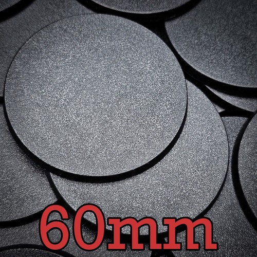 60mm round abs plastic bases - 60mm,