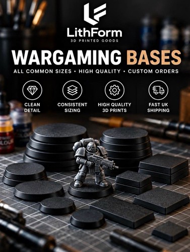 Custom wargaming bases - bases, 3d