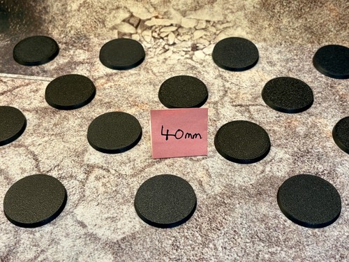 Round bases 40mm miniature - round,