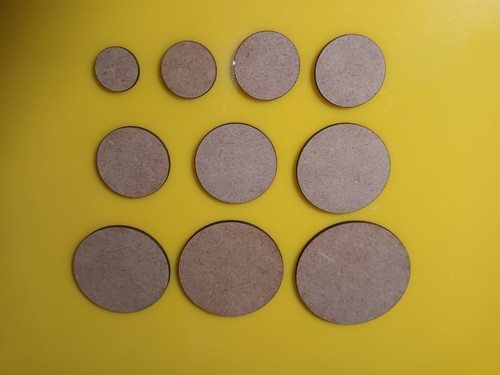 2mm mdf wargame round - x,