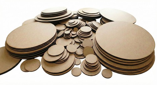 Round mdf bases wargames - mdf,