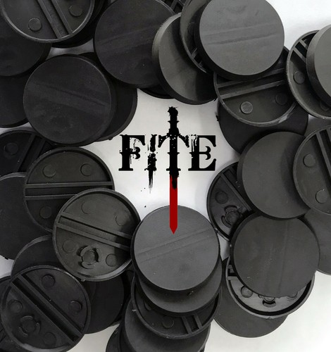 30mm round plastic bases for