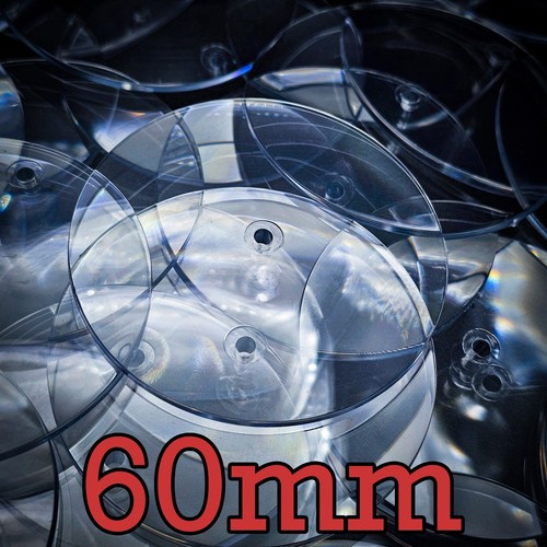 60mm clear round - round, bases